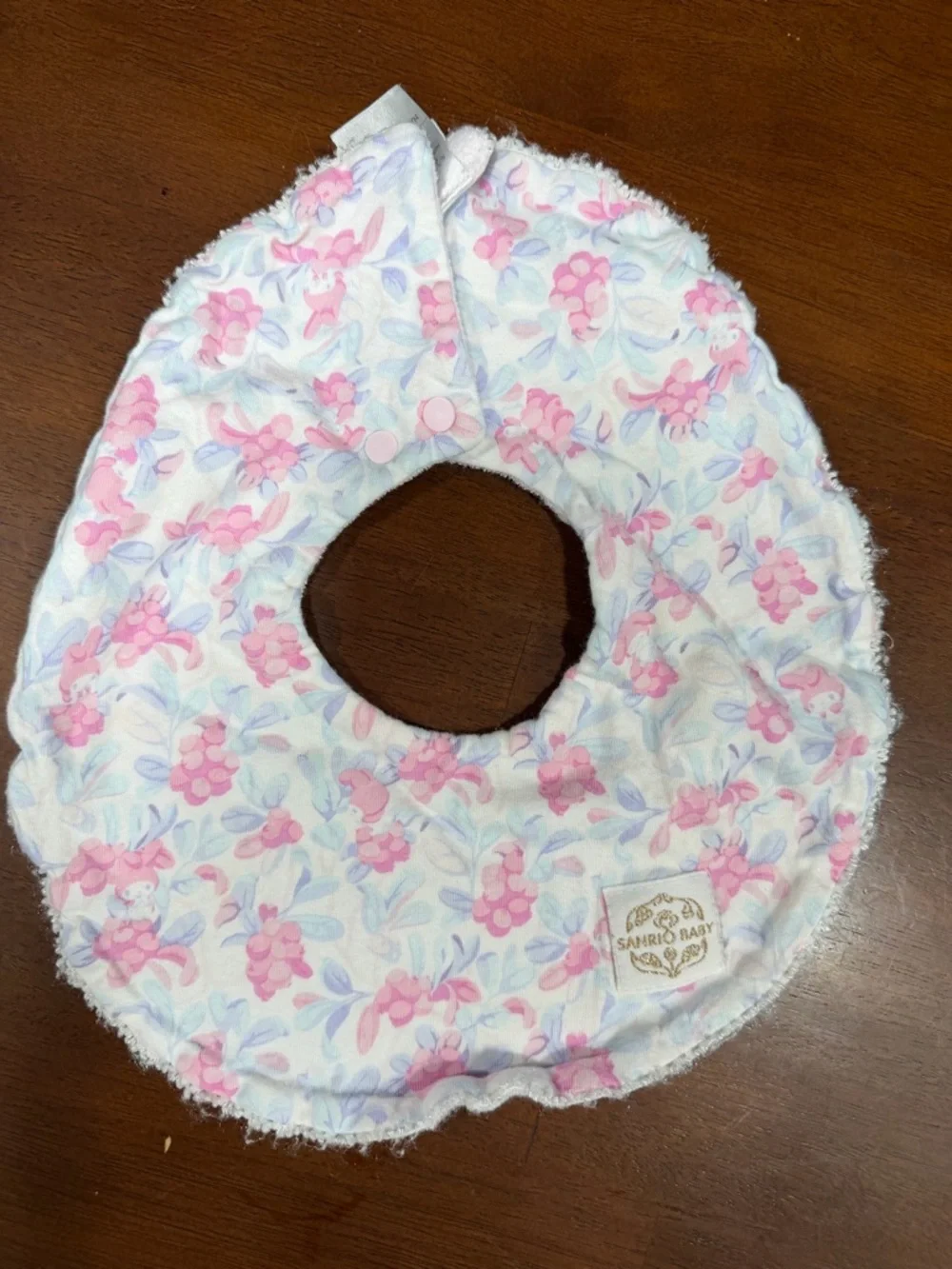 Sanrio Pastel Pink Floral & Lavender Character Baby Bibs - 2 Pack